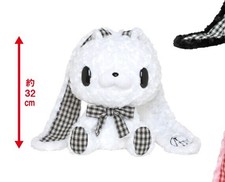Chax All Purpose Rabbit Bunny Gloomy Bear Rose Fur Japan Type Mono Check White