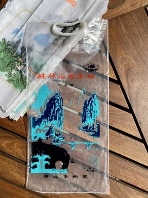 10 PAÑUELOS CHINA GUILIN PAÑUELOS SINOGRAMAS ESCRITURA PAISAJE MANDRIN HANZI Foto 1 de 4