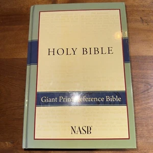 NASB GIANT-PRINT REFERENCE BIBLE By The Lockman Foundation - Hardcover EUC - Picture 1 of 5