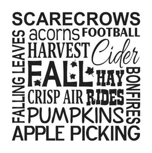 Fall Autumn STENCIL**scarecrows leaves harvest**12x12 for Signs Fabric Canvas - Picture 1 of 1
