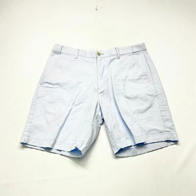 Croft & Barrow Chino Shorts Mens 36 Aqua Blue Cotton Flat Front Classic Zip Fly - Image 1 of 4