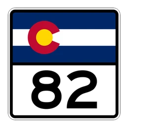 Colorado State Highway 82 Sticker Decal R1823 Highway Sign - Picture 1 of 1