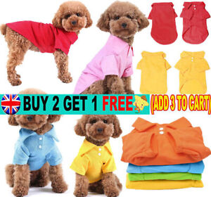 Pet Dog Puppy Small Cat Shirt Cotton Clothes Tank Top T-Shirt