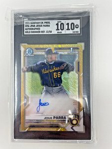 2021 Bowman Chrome Prospects Gold Shimmer Refractor Jesus Parra CPA-JPAR  #13/50