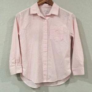 Art Class Girls Sz L 10/12 Striped Button Up Shirt 100% Cotton - Picture 1 of 10
