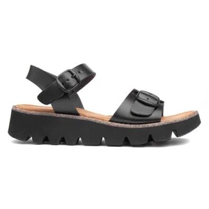 Heavenly Feet Womens Sandals Black Adults Ladies Wedge Cleated Wedged Foam SIZE