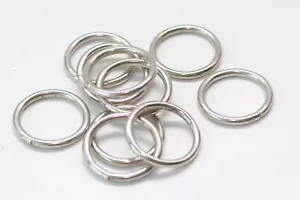 O-Ring / Schlaufe für Gurtband bis 25 mm, Silber, Eisen, Runddraht Ø3.5 mm - Picture 1 of 3