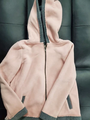 Chaqueta con Capucha Tucker + Tate Cálida Rosa/Gris Polar Cremallera Completa Talla 8 Foto 1 de 4