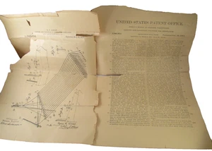 OFICINA DE PATENTES DE ESTADOS UNIDOS 1912 PLANES PLATAFORMA DE LANZAMIENTO DE ATERRIZAJE PARA AVIONES BC RIBLET - Imagen 1 de 13