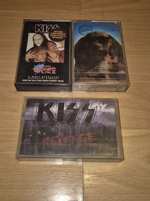 KISS X3 Cassette Tape Bundle Revenge Hot In The Shade God Gave Rock N Roll 2 You - Image 1 of 4