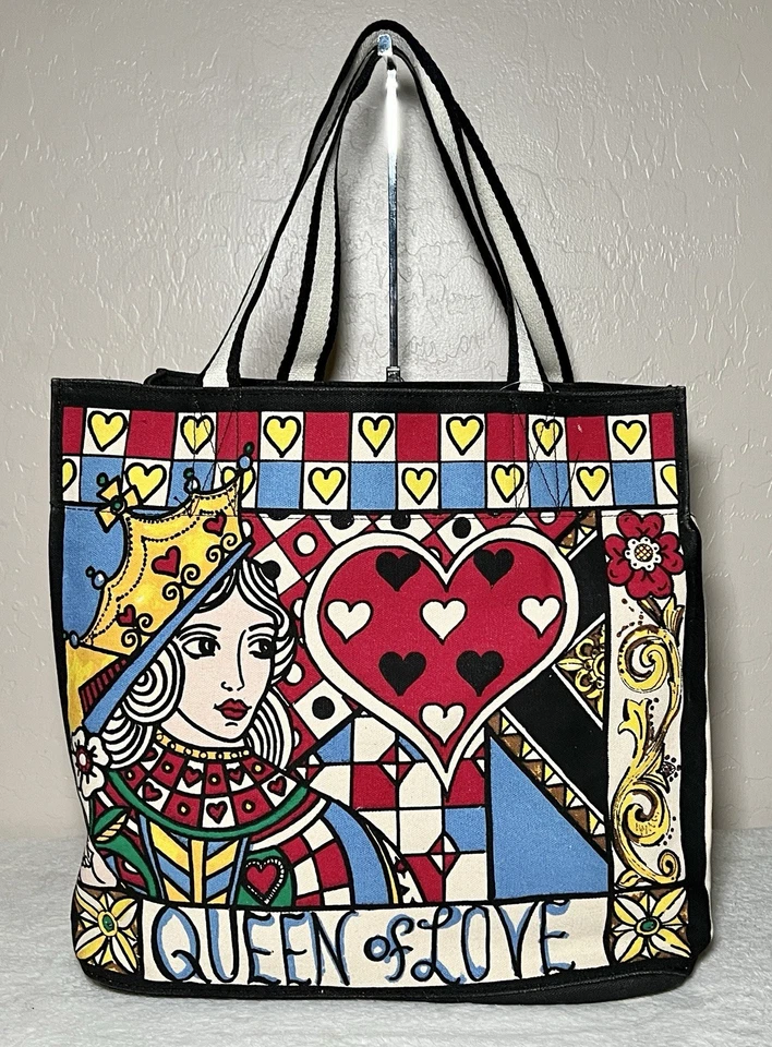Brighton Queen of Love Canvas SHOPPER Tote Beach Bag Tom Clancy D30187