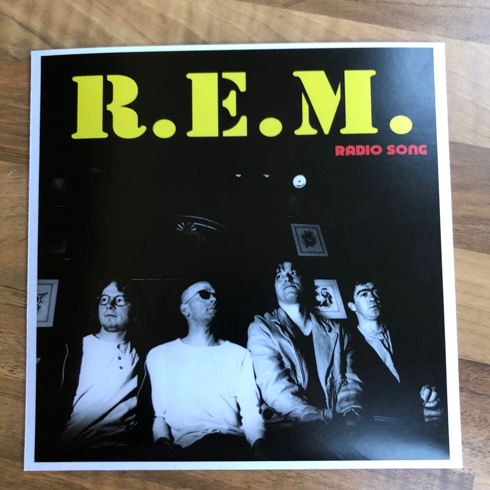 R.E.M. Radio Song  45 7" Vinyl Single record with unique Sleeve - Image 1 of 4