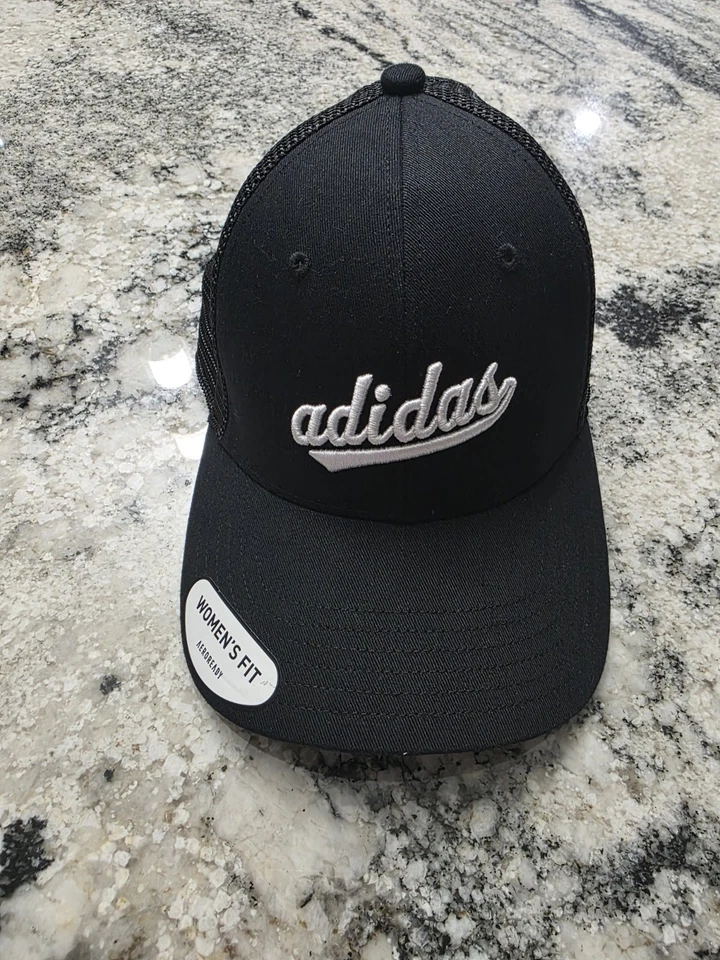adidas Originals Womens Embroidered Logo Mesh Trucker Performance Cap OS