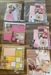 Lot of 6 NEW Women Girl Scrapbook Kits Heart Joy Bo Bunny Diva PInk Girly - Picture 1 of 6