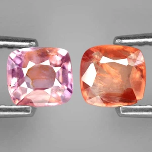 0.91Ct. Natural Gemstone Spinel Pink&Orange Cushion Facet Myanmar Ravishing! - Picture 1 of 7
