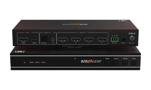 BZBGEAR 2x2 4K UHD HDMI/USB-C Conmutador/Controlador de Pared de Video/Desincrustación de Audio - Imagen 1 de 10