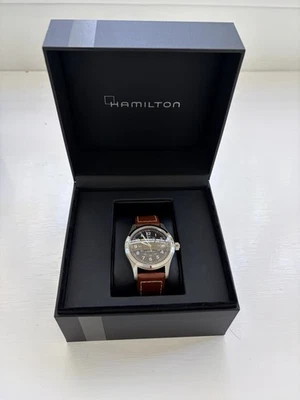 HAMILTON Khaki Field H70455533 Black Automatic Stainless Men's Watch New in Box - Image 1 of 4