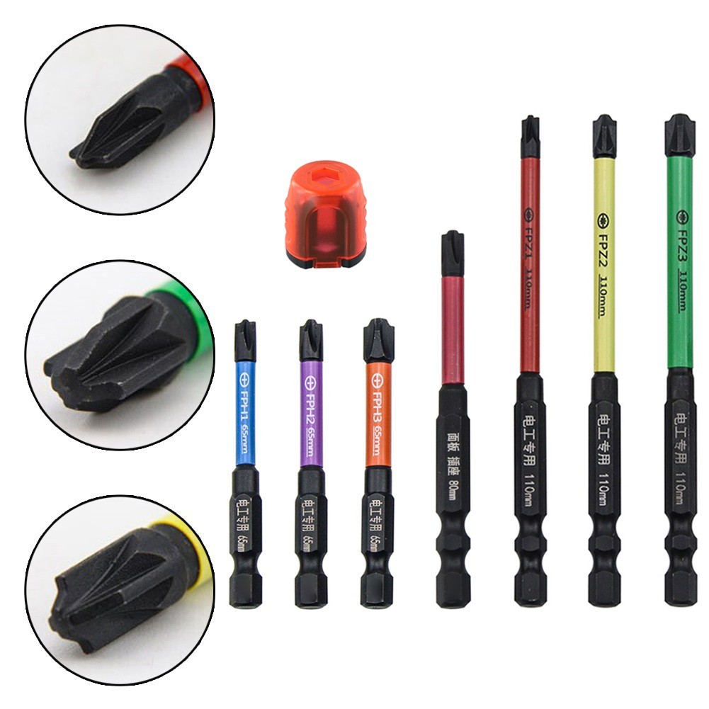 Punte Cacciavite Magnetiche Per Elettricisti - Set 6 Pezzi Per Viti A Croce - Foto 7