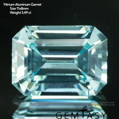 Cut stone - Paraiba YAG Czochralski (Pulled) lab grown, Octagon 11x8mm 5.49ct - Image 1 of 4