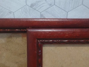 Par de grandes marcos de madera ornamentados - 44x34 cm - efecto caoba - esmaltado - Imagen 1 de 10