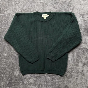 Vintage Eddie Bauer Sweater Mens Large Green Long Sleeve Crewneck Heavyweight - Imagen 1 de 8