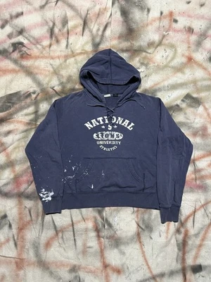 Pulôver vintage anos 00 Arizona cropped pintado com capuz - Imagem 1 de 4