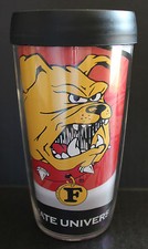Ferris State Brutus Bulldog Insulated PlasticTravel NCAA College Coffee Cup Mug