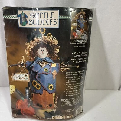 Dimensions Bottle Buddies Suzie Scarecrow Craft Kit 62109 Autumn Fall New Sealed - Image 1 of 4
