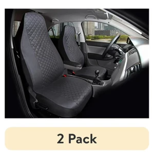 Auto Drive Seat Covers 2 Pack Fits Most Vehicles Quilted Black Fabric NEW - Picture 1 of 11