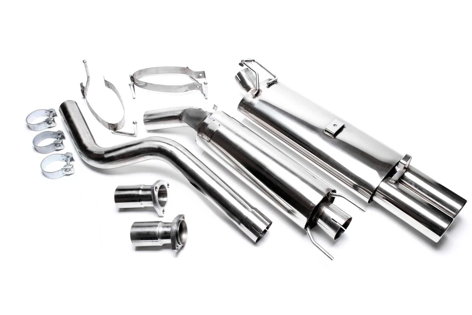 Impianto di scarico 2x76 mm, bordato, Opel Astra F, 91-98, Opel Kadett E, 84-91 - Immagine 1 di 1