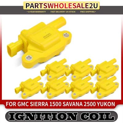8x Yellow Ignition Coil for GMC Sierra 1500 2007-2013  Sierra 1500 Classic 2007 - Image 1 of 4