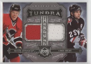 2006 Upper Deck Artifacts Tundra Tandems Silver /25 Maxim Afinogenov Chris Drury
