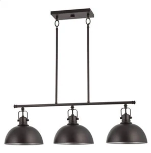 Belle 60-Watt 3-Light Oil-rubbed Bronze Modern Industrial Island Light Pendant L - Picture 1 of 2