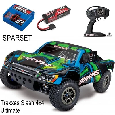 TRAXXAS# TRX68077-4GRN Slash 4x4 Ultimate +1 x 5000 3S Lipo Akku + 4 A ID Lader - Bild 1 von 4