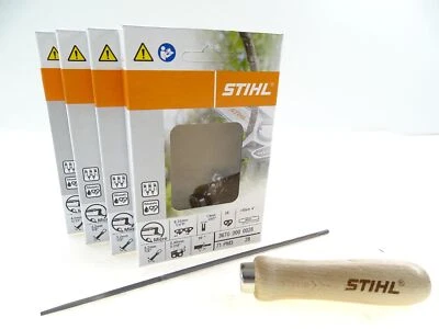 STIHL 4 Ketten 2 Feilen Feilengriff Sägekette 28TG PM3 für Stihl 1/4" GTA26 GTA