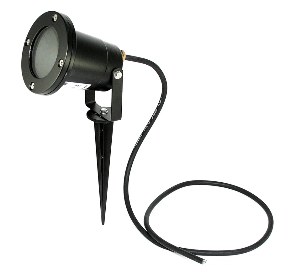 Kamilux 230V IP68 Gartenstrahler mit Erdspieß - Schwarz (K5071)