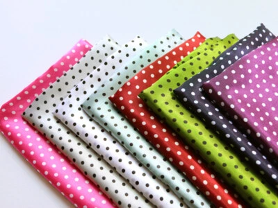 39 Inch X 58 Inch Cute Polka Dots Material Satin Charmeuse Lining Scarf Fabric - Image 1 of 4