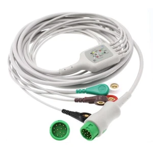 Cable de paciente ECG de 12 pines 5 cables Snap compatible con Biocare iM12/Edan X12/MDPro - Imagen 1 de 3