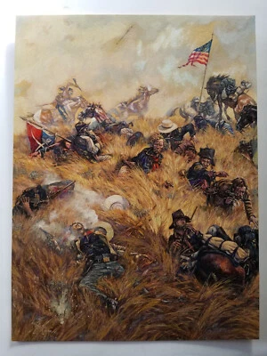 Custer's Knoll, The Last Stand Hill - Daniel Horsechief pintura al óleo original Foto 1 de 4
