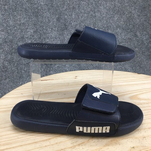 Sandali PUMA uomo 8 Starcat casual slip on slide VSK 0218 blu ecopelle