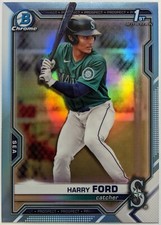 🔥2021 Bowman Draft 1st Edition HARRY FORD 1st Rookie - Sky Blue Foil MINT! 🔥