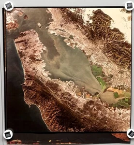 c1980 Satellite Aerial Photo San Francisco Bay Area Oakland California - Picture 1 of 1