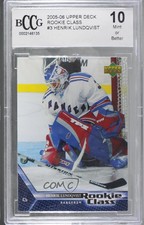 2005-06 Upper Deck Rookie Class Henrik Lundqvist #3 BCCG Mint Rookie RC HOF