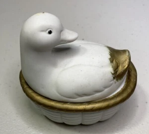 Vinatage Ceramic Duck Trinket Box - Picture 1 of 10