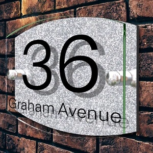 Door Sign House Numbers UV Printed Custom House Numbers Address Plaques Plate - Picture 1 of 11