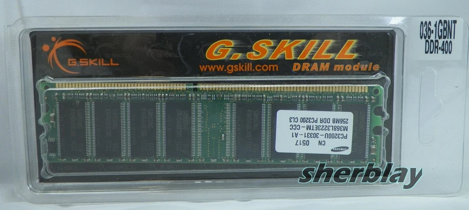 G SKILL DRAM Module Memory RAM  PC3200 CL3 256MB DDR - Image 1 of 2