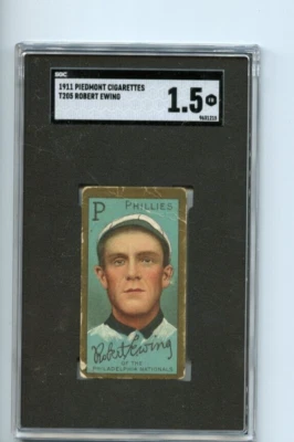 1911 T205 Robert Ewing Philadelphia Phillies Piedmont ⭐️💥🎯 Calificación SGC 1.5 Foto 1 de 2