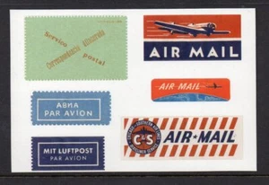 AIRMAIL LABELS OF THE PAST. REPRODUCED AS PEEL AND STICK LABELS. LOOK GREAT!.. - Picture 1 of 1
