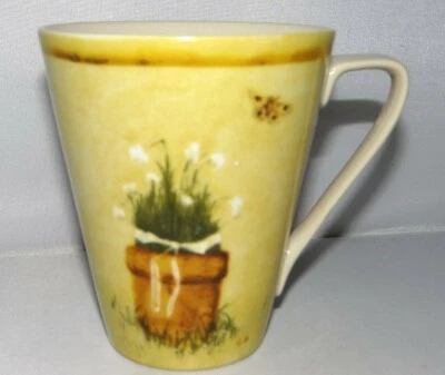 Cheri Bloom 222 Fifth Cheri's Garden 14oz. Coffee Mug Cup Flowers & Butterfly  - Image 1 of 4