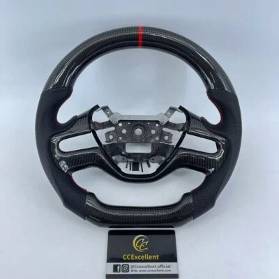 Volante de fibra de carbono real para Honda Civic Coupe Sedán Si 8ª generación Foto 1 de 4